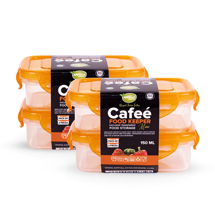 Cafee Food Keeper Pack of 4 XS - (150ml)