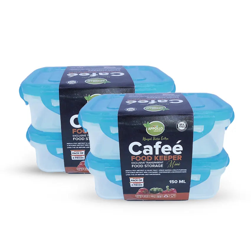 Cafee Food Keeper Pack of 4 XS - (150ml)