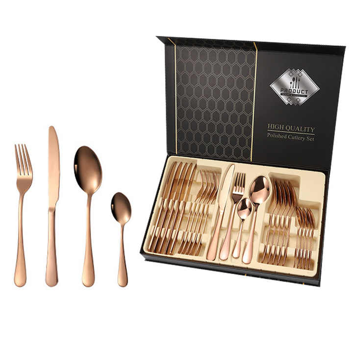 Colorful Plated Stainless Steel Cutlery Set