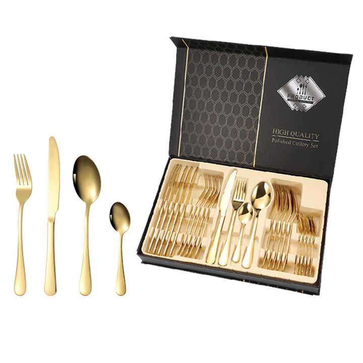 Colorful Plated Stainless Steel Cutlery Set